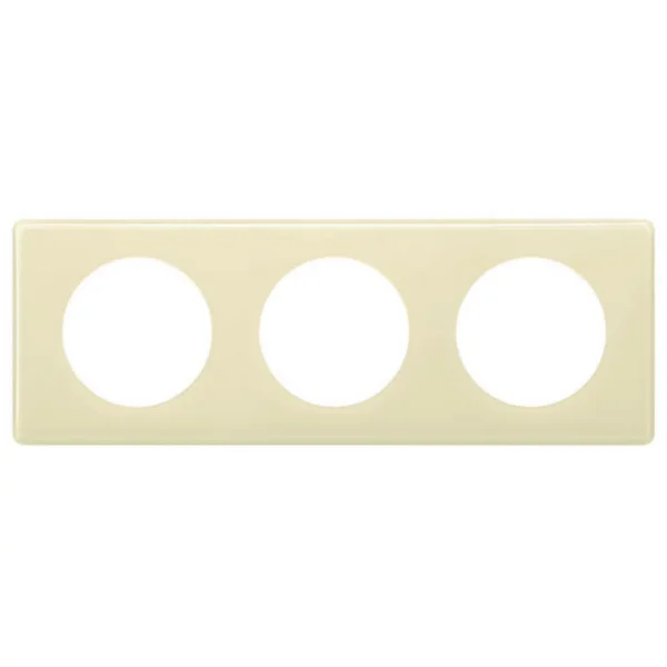 achat pas cher Castorama Plaque De Finition Legrand Céliane Blanc Ivoire 3 Postes 1