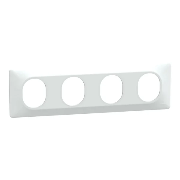 Castorama Plaque De Finition Quadruple Schneider Electric Ovalis Blanc De Qualité 1