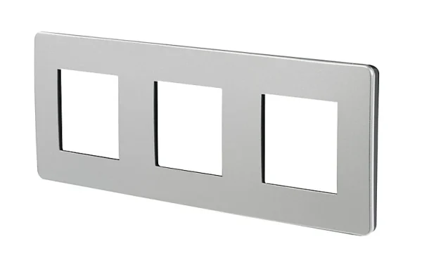 de garantie authentique Castorama Plaque De Finition SCHNEIDER ELECTRIC Unica Alu-anthracite 3 Postes 1