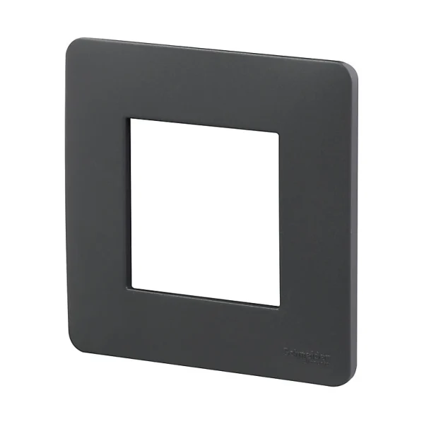 Castorama Plaque De Finition SCHNEIDER ELECTRIC Unica Anthracite 1 Poste marques pas cher 1