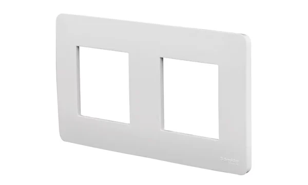 Castorama Plaque De Finition SCHNEIDER ELECTRIC Unica Blanc 2 Postes france 1
