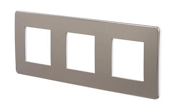 Castorama Plaque De Finition SCHNEIDER ELECTRIC Unica Bronze 3 Postes site pas cher 1