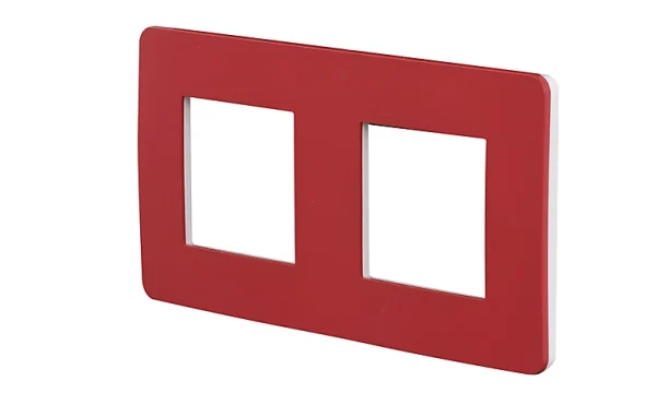 Satisfait ou Remboursé Castorama Plaque De Finition SCHNEIDER ELECTRIC Unica Rouge 2 Postes 1