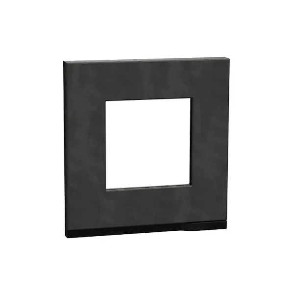 en promotion Castorama Plaque De Finition Simple Schneider Electric Unica Pure Ardoise Liseré Anthracite 1