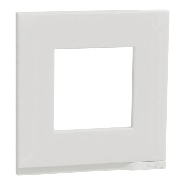Castorama Plaque De Finition Simple Schneider Electric Unica Pure Translucide Liseré Blanc vente en ligne 1