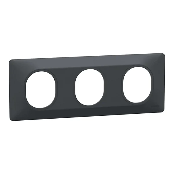 nouvelle saison Castorama Plaque De Finition Triple Schneider Electric Ovalis Anthracite 1