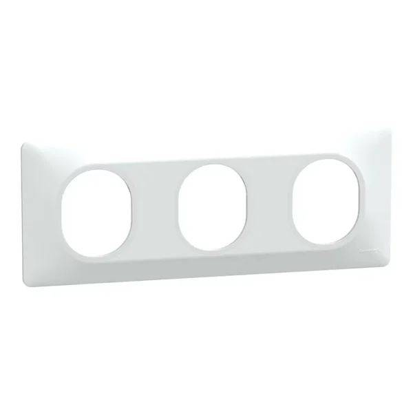 soldes pas cher Castorama Plaque De Finition Triple Schneider Electric Ovalis Blanc 1