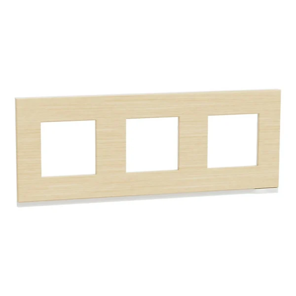 Castorama Plaque De Finition Triple Schneider Electric Unica Pure Bois Nordique Liseré Blanc boutiqued en ligne 1