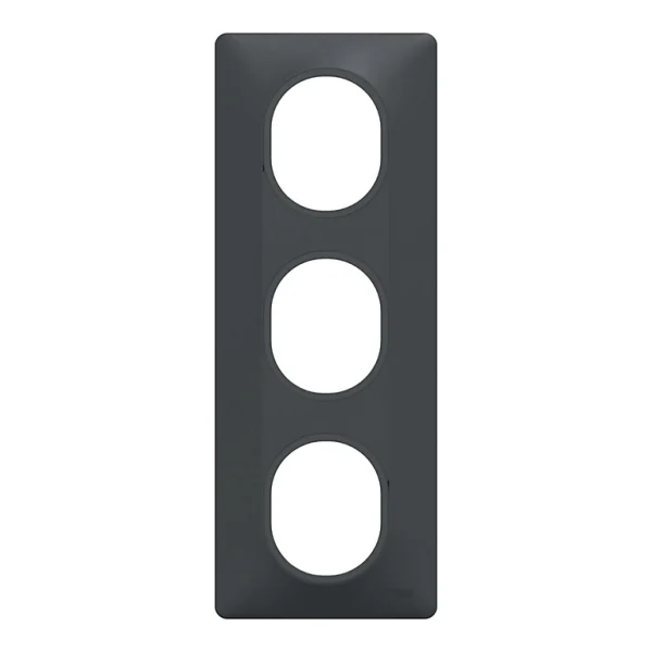 Castorama Plaque De Finition Triple Verticale Schneider Electric Ovalis Anthracite guranteed de qualité 1