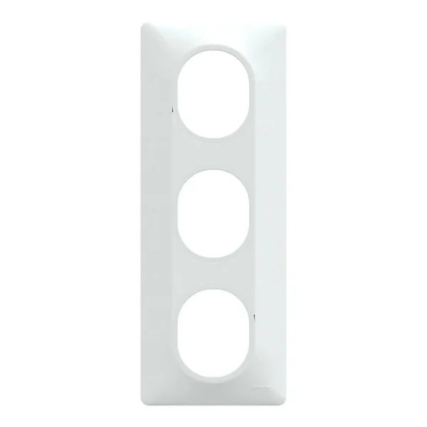 Castorama Plaque De Finition Triple Verticale Schneider Electric Ovalis Blanc Retour Facile et Gratuit 1