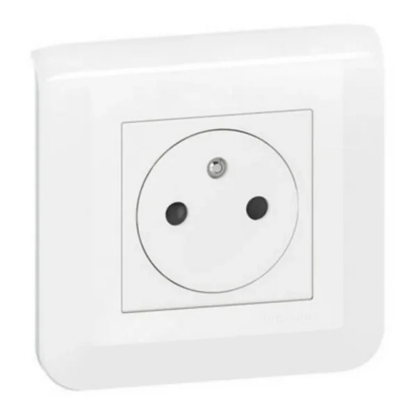 REMISE allant Castorama Prise 2 Pôles + Terre à Vis Legrand Mosaïc Blanc 1
