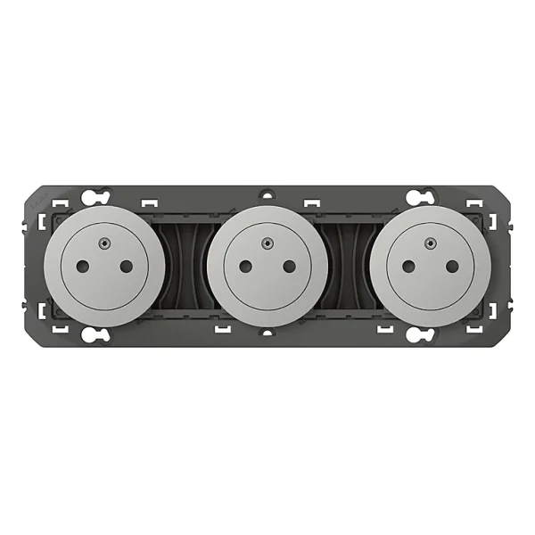 Castorama Prise 2 Pôles + Terre Legrand Dooxie Aluminium Carrée destockage 1
