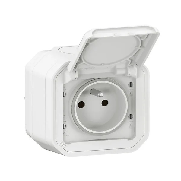 guranteed de qualité Castorama Prise 2 Pôles+terre Legrand Plexo Blanc 1