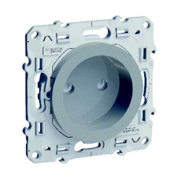 Retour Facile et Gratuit Castorama Prise 2 Pôles+terre Schneider Electric Odace Aluminium 1