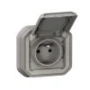 boutique en ligne france Castorama Prise Avec Clapet Legrand Plexo Gris à Griffes 5
