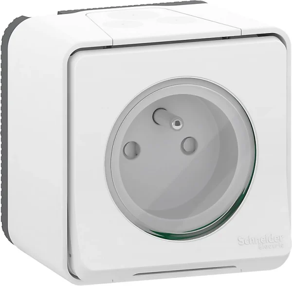 Castorama Prise Courant 2P+T Saillie Mureva Styl SCHNEIDER ELECTRIC vente à bas prix 1
