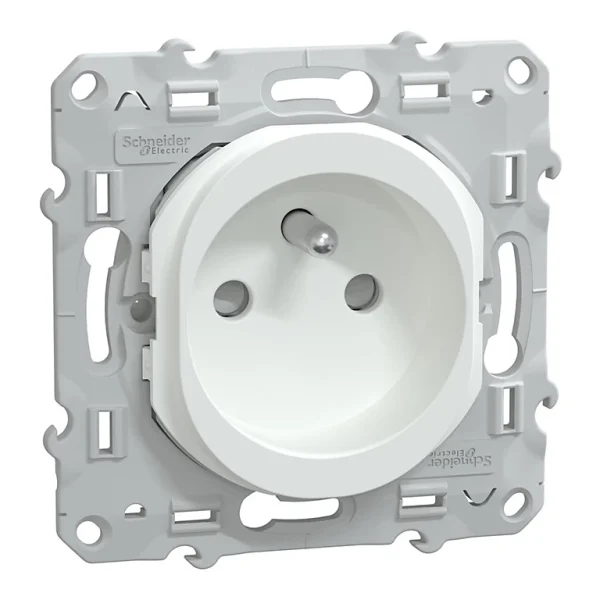 Castorama Prise De Courant Schneider Electric Ovalis Blanc 2 Pôles + Terre se précipiter pour acheter 1
