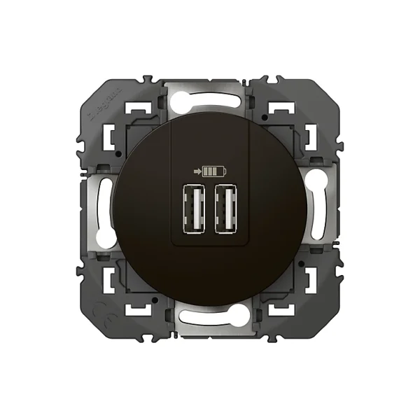 REMISE allant Castorama Prise Double USB Legrand Dooxie Noir Carrée 1