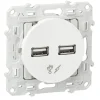 Castorama Prise Double USB Schneider Electric Odace Blanc des prix incroyables 5