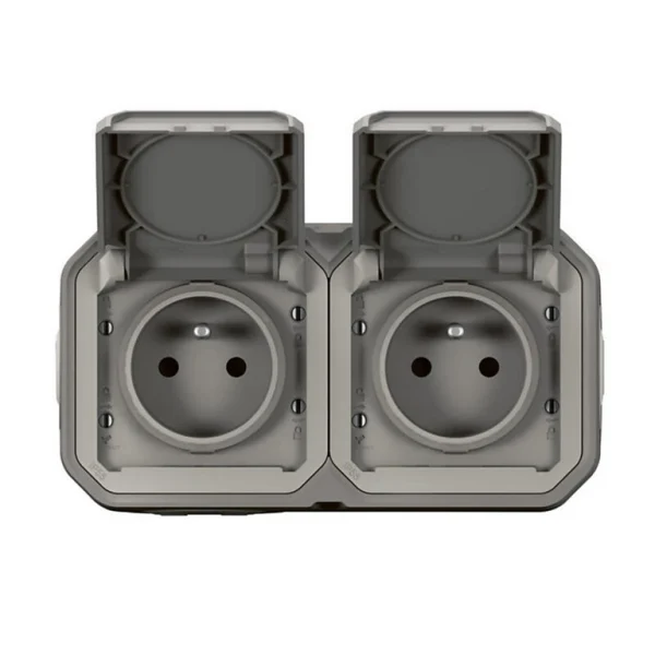 magasin en ligne france Castorama Prise Legrand Plexo Gris En Saillie, Lot De 2 1