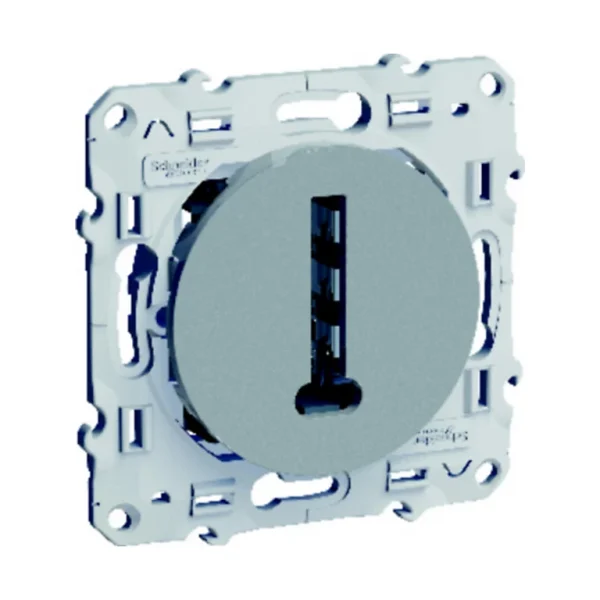 Castorama Prise Téléphone Schneider Electric Odace Aluminium magasin pas cher 1