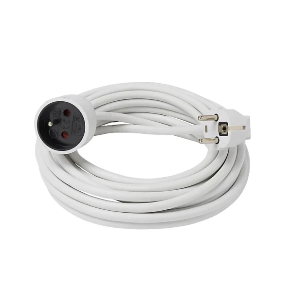 Livraison gratuite Castorama Rallonge Blanche H05VVF 3G1 5mm² 10m Avec Clapet 1
