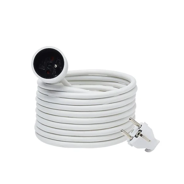 Castorama Rallonge Blanche H05VVF 3G1 5mm² 5m Achat 1