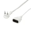 magasin en ligne france Castorama Rallonge Intérieur H03VVH2-F Diall 2 X 0.75mm² 3m Prise Blanc 7