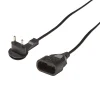 Castorama Rallonge Intérieur H03VVH2-F Diall 2 X 0.75mm² 3m Prise Noir Prestation Et Rapide 5