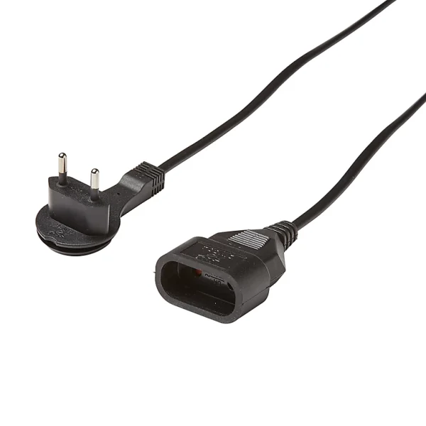 Castorama Rallonge Intérieur H03VVH2-F Diall 2 X 0.75mm² 3m Prise Noir Prestation Et Rapide 1